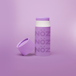 Load image into Gallery viewer, front view of Nöz sunscreen in purple uncapped
